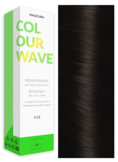 Domix, Профессиональная перманентная крем-краска Colour Wave, 100 мл (103 оттенка) 5.0 Intense Natural Light Brown/Интенсивный Натуральный Светло-Коричневый Malecula