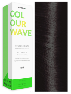 Domix, Профессиональная перманентная крем-краска Colour Wave, 100 мл (103 оттенка) 4.21 Ash Pearl Brown/Пепельно-Перламутровый Коричневый Malecula