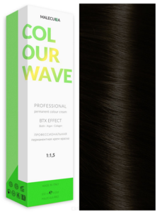 Domix, Профессиональная перманентная крем-краска Colour Wave, 100 мл (103 оттенка) 3.0 Intense Dark Brown/Интенсивный Темно-Коричневый Malecula