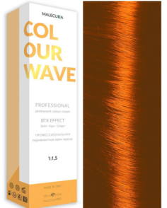 Domix, Профессиональная перманентная крем-краска Colour Wave, 100 мл (103 оттенка) 7.44 Intense Copper Blond/Интенсивный медный блонд Malecula