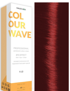 Domix, Профессиональная перманентная крем-краска Colour Wave, 100 мл (103 оттенка) 7.666 Extra Intense Red Blond/Экстра-интенсивный красный блонд Malecula