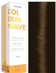 Domix, Профессиональная перманентная крем-краска Colour Wave, 100 мл (103 оттенка) 7.75 Cocoa Blond/Какао блонд Malecula