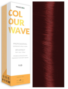 Domix, Профессиональная перманентная крем-краска Colour Wave, 100 мл (103 оттенка) 6.666 Extra Intense Red Dark Blond/Экстра-интенсивный красный темный блонд Malecula