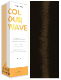 Domix, Профессиональная перманентная крем-краска Colour Wave, 100 мл (103 оттенка) 6.75 Dark Cocoa Blond/Темный какао блонд Malecula