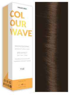 Domix, Профессиональная перманентная крем-краска Colour Wave, 100 мл (103 оттенка) 6.77 Dark Brown Blond/Темно-коричневый блондин Malecula