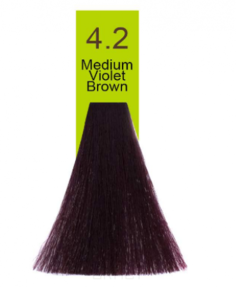 Domix, Краска для волос Oil Cream Color, 100 мл (97 тонов) 4.2 Средний радужный каштановый