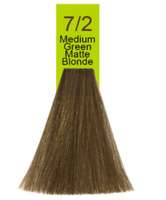 Domix, Краска для волос Oil Cream Color, 100 мл (97 тонов) 7/2 Средний зелено-матовый блондин