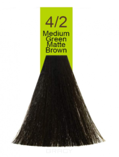 Domix, Краска для волос Oil Cream Color, 100 мл (97 тонов) 4/2 Средний зелено матовый каштановый