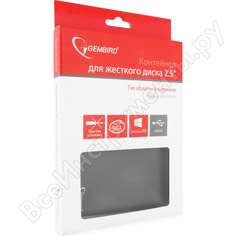 Внешний корпус gembird 2.5" usb 2.0 sata пластик черный ee2-u2s-40p