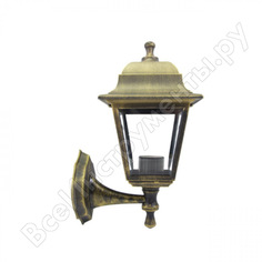 Настенный светильник-фонарь apeyron бронза, 4-х гранный, прозрачное стекло 11-11бр