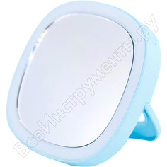 Голубой аккумуляторный светильник-зеркальце со светодиодной подсветкой лючия lu215 4606400207186