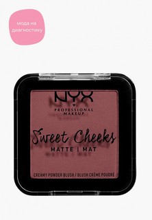 Румяна Nyx Professional Makeup Sweet Cheeks Creamy Powder Blush Matte, оттенок 02, Fig, 5 г