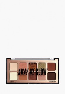 Палетка для глаз Nyx Away We Glow Shadow Palette, оттенок 02, Hooked on glow, 10 г