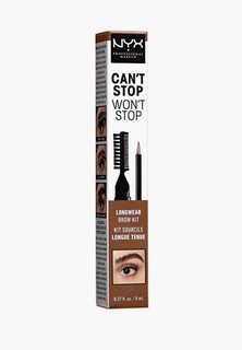 Тинт для бровей Nyx Professional Makeup Cant Stop Wont Stop Longwear Brow Ink Kit, оттенок 03, Auburn, 8 мл