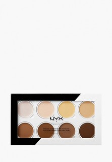 Палетка для лица Nyx Professional Makeup Highlight & Contour Cream Pro Palette для контурирования, оттенок 01, 16 г