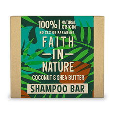 Шампунь для волос FAITH IN NATURE с маслами кокоса и ши твердый 85 г