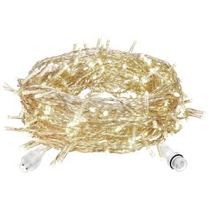 Гирлянда прозрачный провод Vegas Бахрома 55006 теплый белый свет, 72 лампы, 3х0.6 м