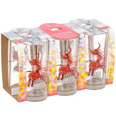 Стакан стеклянный Бык красный 146-Д, 6 шт, 250 мл Декостек