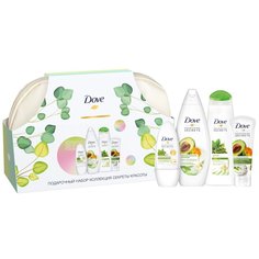 Подарочный набор Dove Секреты красоты (шампунь-детокс 250 мл + гель для душа 250 мл + крем для рук 75 мл + антиперспирант 50 мл)