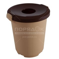 Бак для мусора пластиковый с крышкой-воронкой Элластик-Пласт, 105 л
