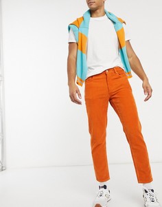Темно-оранжевые классические джинсы из неэластичного вельвета ASOS DESIGN-Оранжевый