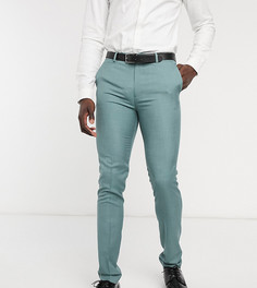Шалфейно-зеленые зауженные брюки Topman Big & Tall-Зеленый цвет
