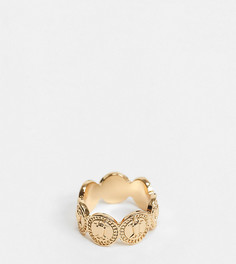 Золотистое кольцо с декоративными монетками Reclaimed Vintage inspired-Золотистый