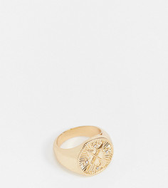 Золотистое кольцо-печатка со стрелами Reclaimed Vintage inspired-Золотистый