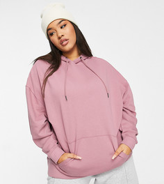 Лиловый oversized-худи бойфренда из органического хлопка ASOS DESIGN Curve-Фиолетовый