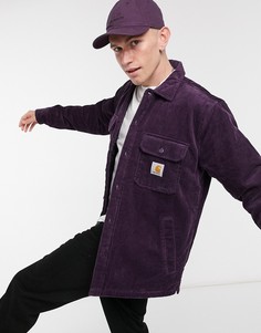 Фиолетовая рубашка-куртка навыпуск из плотного вельвета Carhartt WIP-Фиолетовый