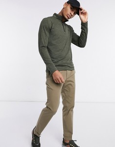 Топ цвета хаки на короткой молнии Calvin Klein Golf Newport-Зеленый