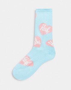 Голубой носок HUF Plastic Hearts