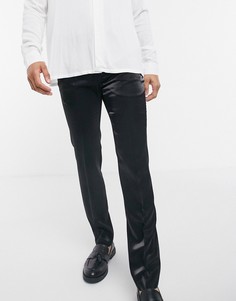 Черные блестящие брюки Twisted Tailor-Черный