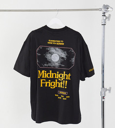 Эксклюзивная футболка с короткими рукавами с принтом "Midnight" COLLUSION Plus-Черный