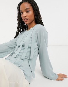 Серая блузка с вставками Elvi-Серый