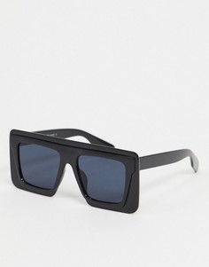 Квадратные солнцезащитные очки в черной оправе SVNX-Черный