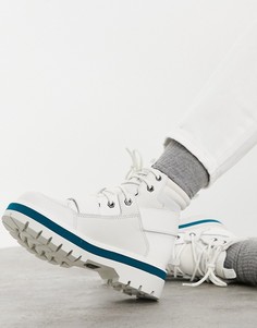 Белые походные ботинки на плоской подошве с ремешками в стиле милитари CAT Mode-Белый Caterpillar