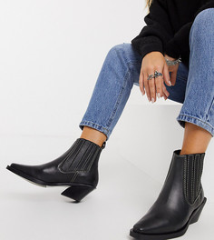 Черные кожаные ботинки в стиле вестерн ASRA Exclusive Malia-Черный