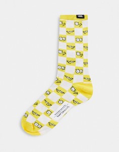 Желтые носки в клетку Vans X The Simpsons-Желтый