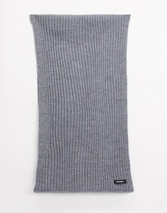 Серый меланжевый шарф-снуд Jack & Jones