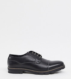 Черные кожаные ботинки для широкой стопы на шнуровке с рифленой подошвой Ben Sherman-Черный