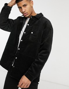 Черная вельветовая куртка Topman-Черный