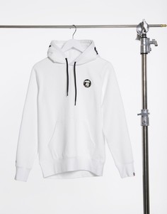 Белый флисовый худи AAPE By A Bathing Ape