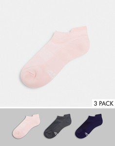 Набор из 3 пар спортивных носков с антибактериальной обработкой ASOS 4505-Многоцветный