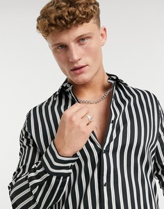 Полосатая рубашка на кнопках Karl Lagerfeld-Черный