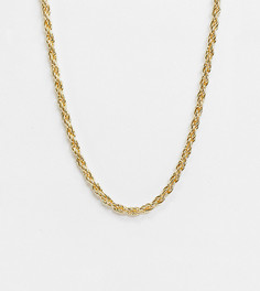 Эксклюзивное ожерелье в виде золотистой витой цепочки DesignB London-Золотой