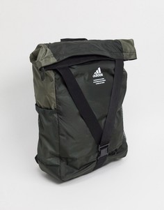 Серый складной рюкзак adidas-Зеленый
