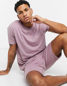 Фиолетовые шорты и футболка для дома ASOS DESIGN-Фиолетовый