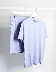 Сиреневые шорты и футболка для дома ASOS DESIGN-Фиолетовый