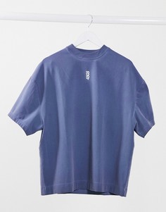Oversized-футболка для йоги с эффектом потертости ASOS 4505-Синий
